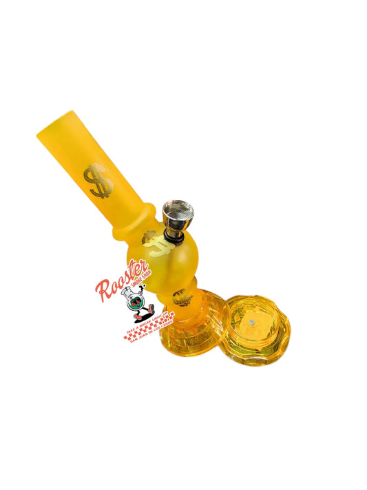 BONG DE ACRILICO CON MOLEDORA EN SU BASE