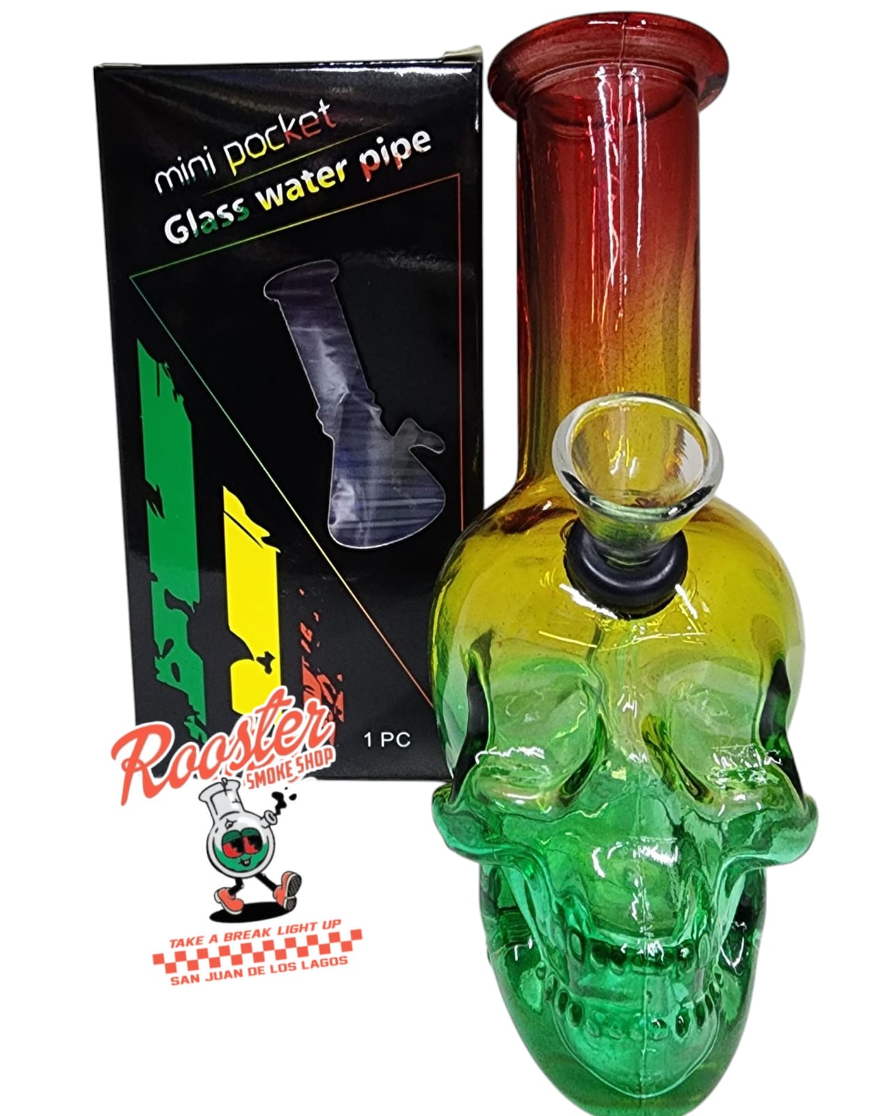 PIPA DE AGUA DE VIDRIO BASE CALAVERA