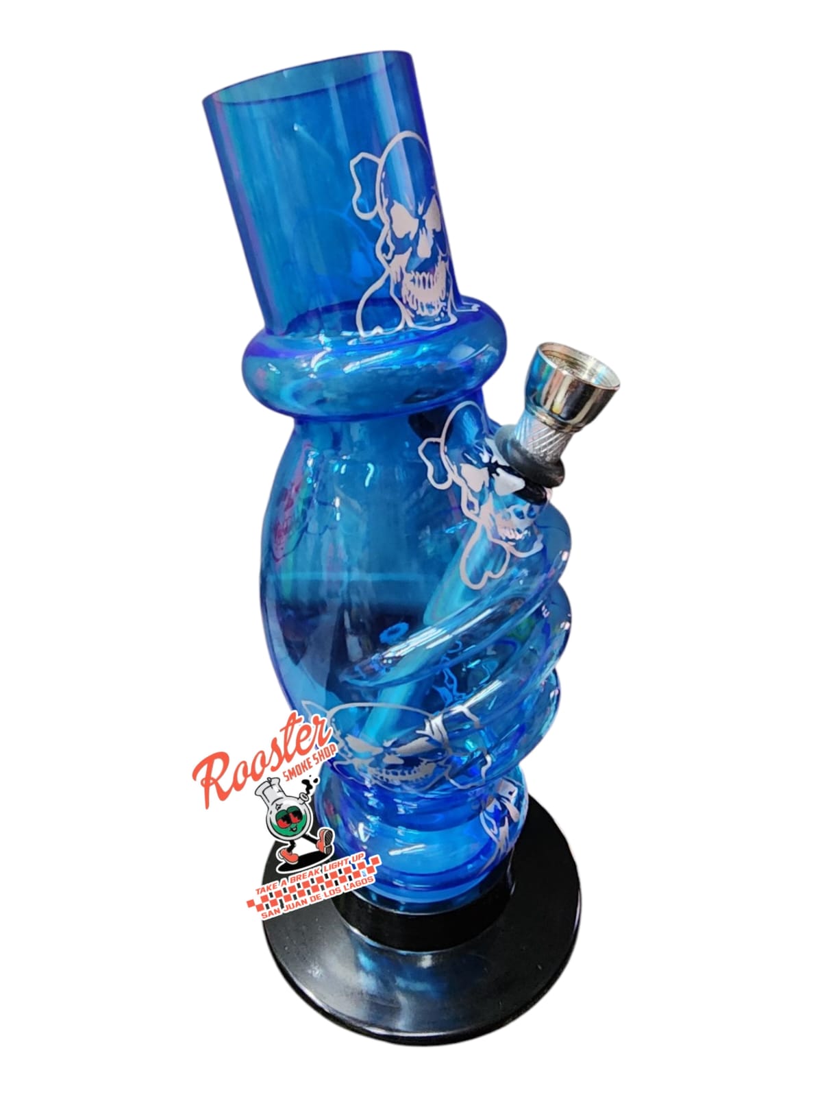 BONG DE ACRILICO CON DISEÑO DE INSTRUMENTO 20cm