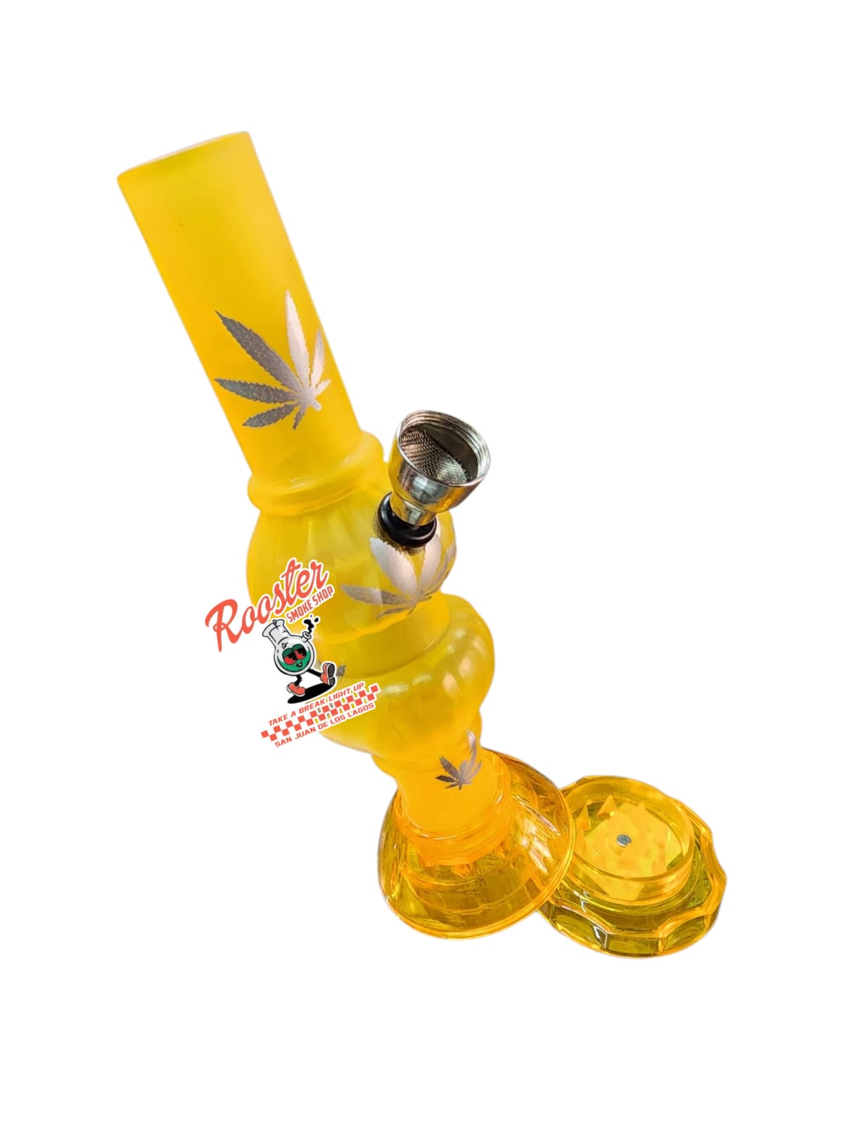 BONG DE ACRILICO CON MOLEDORA EN SU BASE