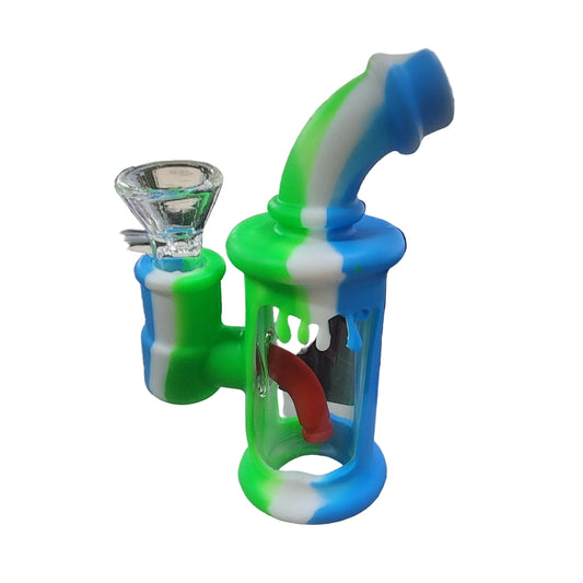 MINI BONG SILICONA DE VIDRIO