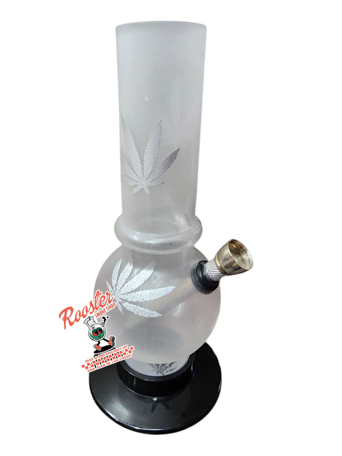 BONG DE ACRILICO CON DISEÑO DE INSTRUMENTO 20cm