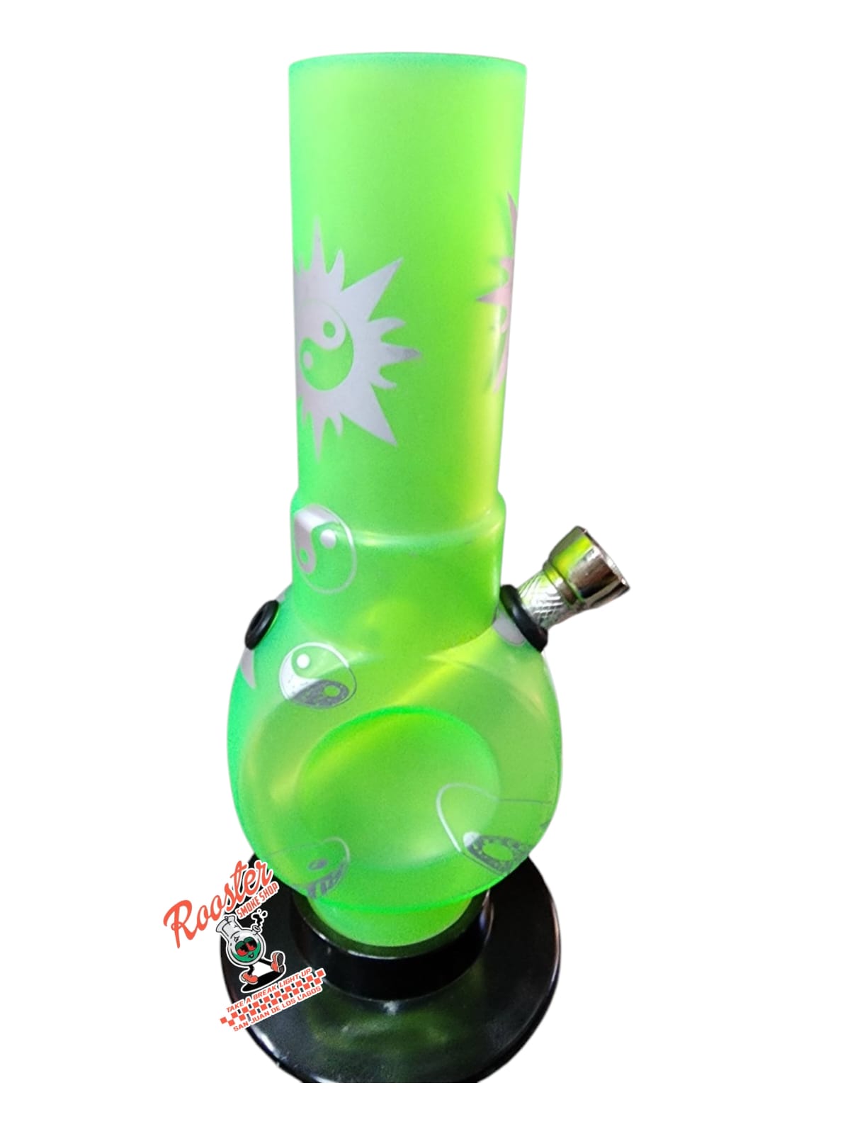 BONG DE ACRILICO CON DISEÑO DE INSTRUMENTO 20cm
