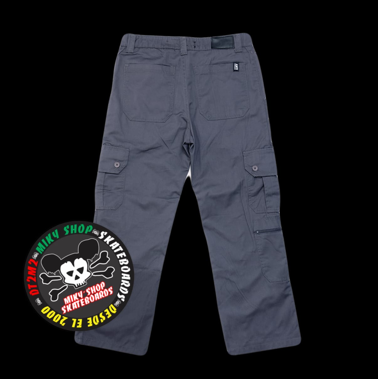 PANTALON ANTIFASHION TIPO CARGO NEGRO