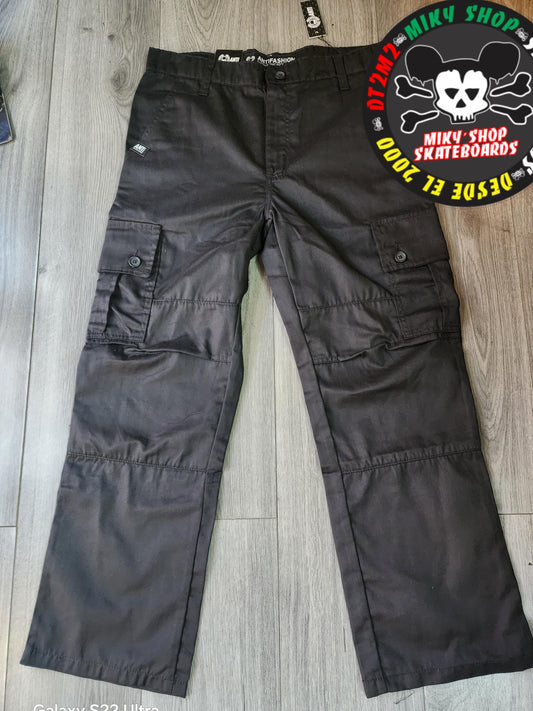 PANTALON ANTIFASHION TIPO CARGO NEGRO