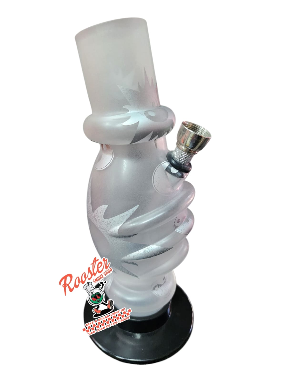 BONG DE ACRILICO CON DISEÑO DE INSTRUMENTO 20cm
