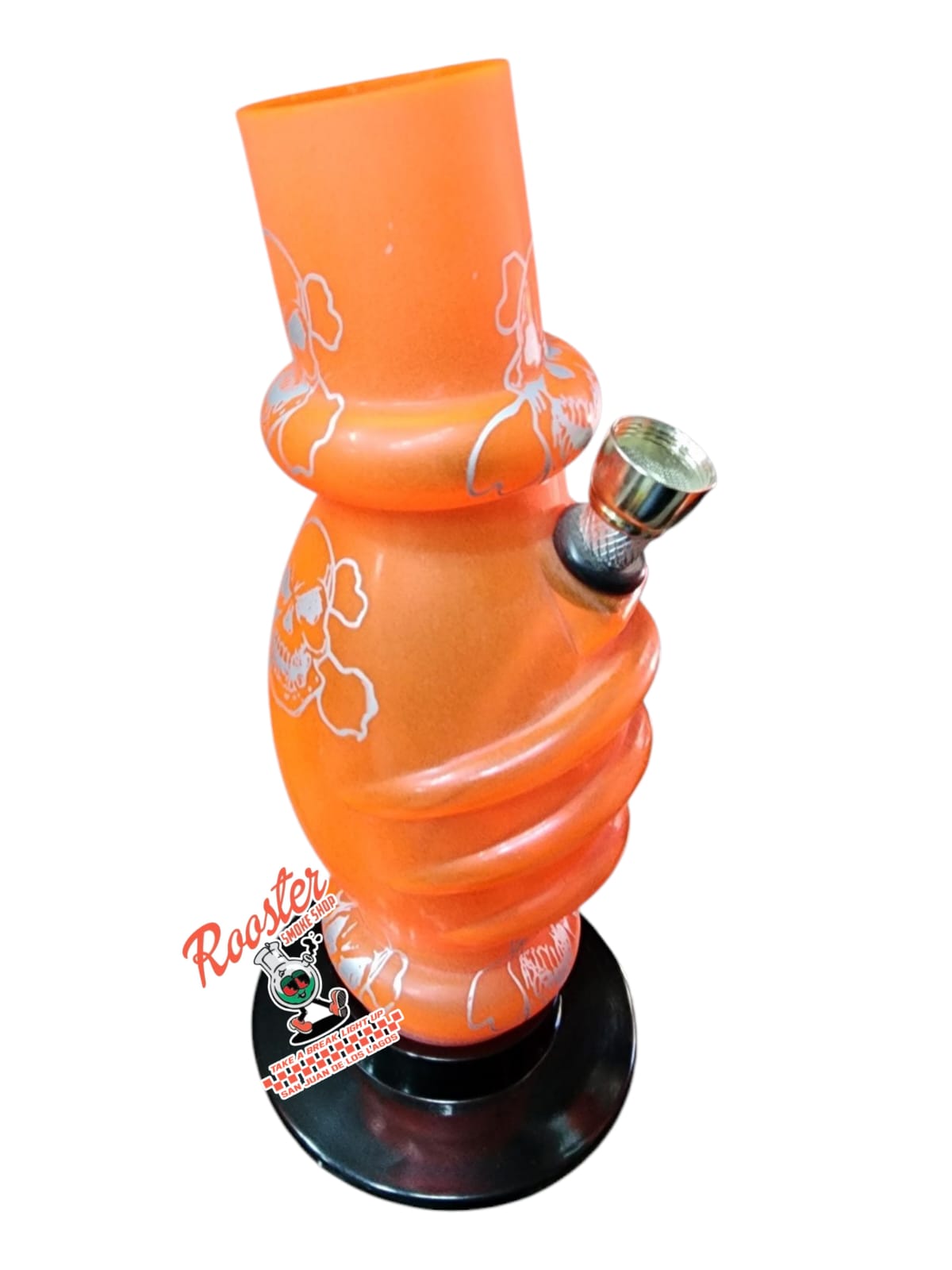 BONG DE ACRILICO CON DISEÑO DE INSTRUMENTO 20cm