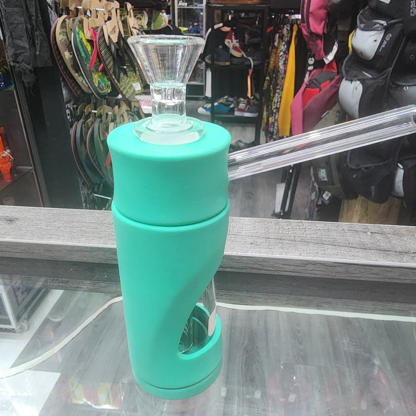 BONG VIDRIO Y FORRO DE SILICON