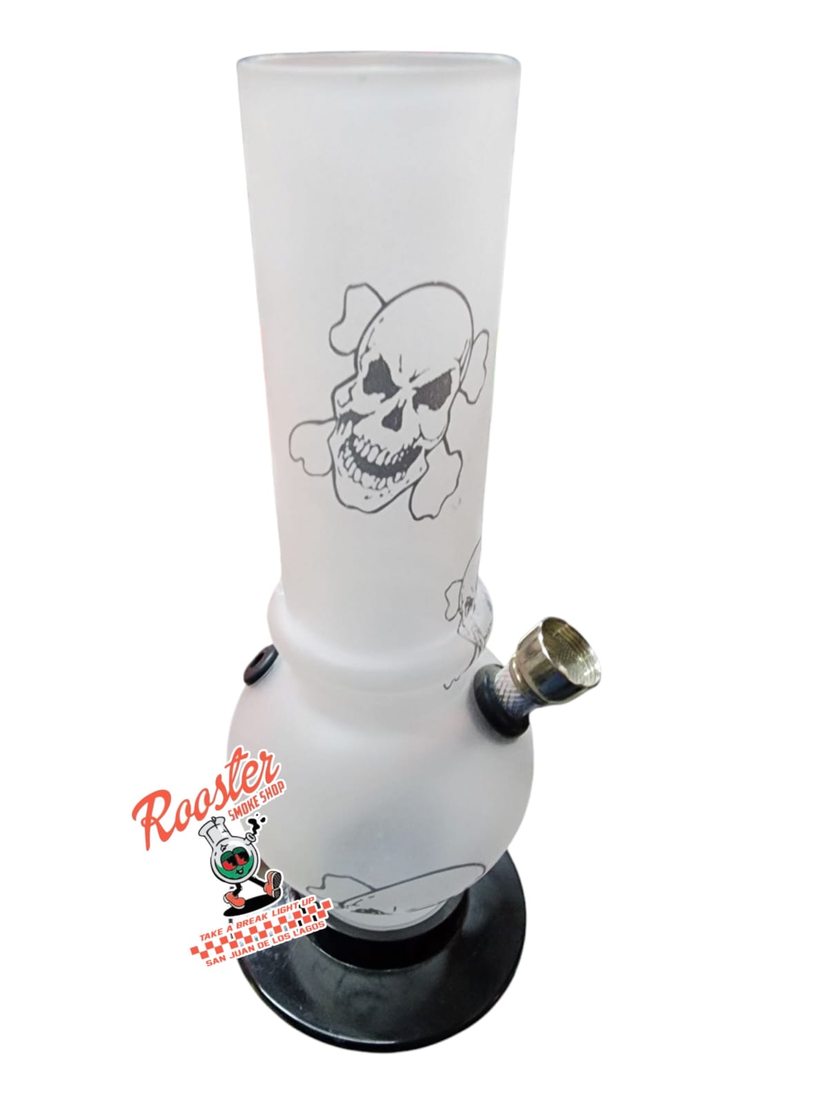 BONG DE ACRILICO CON BASE  OVALO 20cm