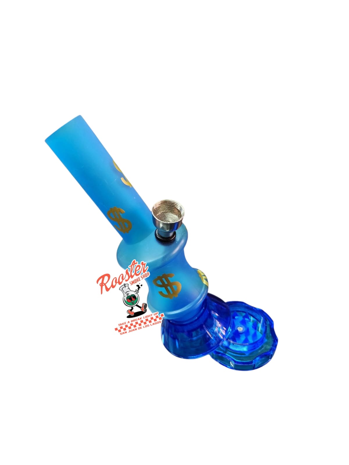 BONG DE ACRILICO CON MOLEDORA EN SU BASE