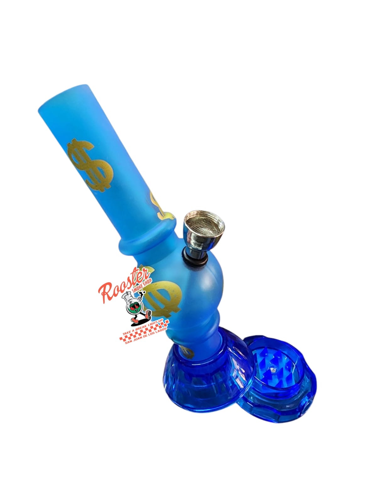 BONG DE ACRILICO CON MOLEDORA EN SU BASE