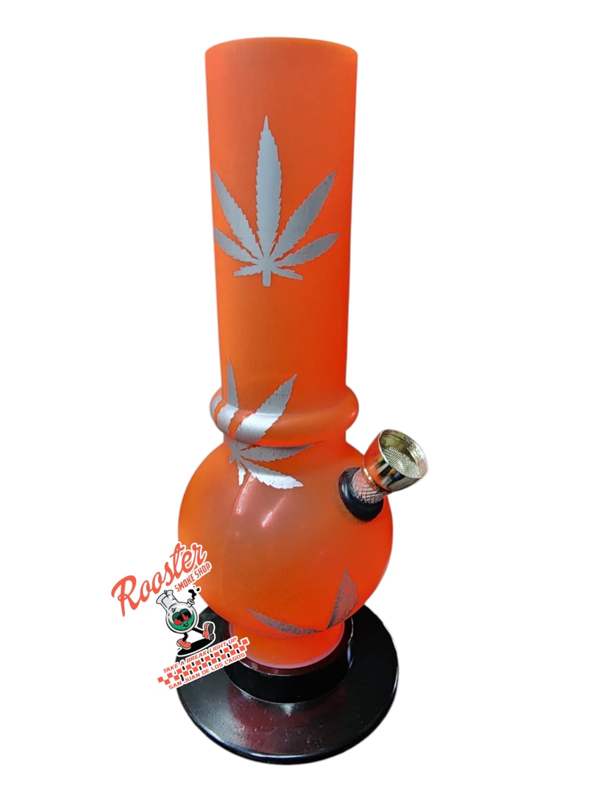 BONG DE ACRILICO CON DISEÑO DE INSTRUMENTO 20cm