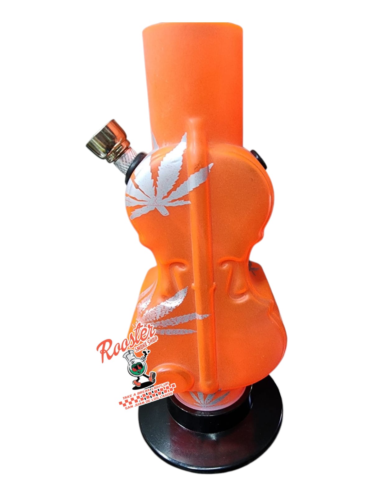 BONG DE ACRILICO CON DISEÑO DE INSTRUMENTO 20cm