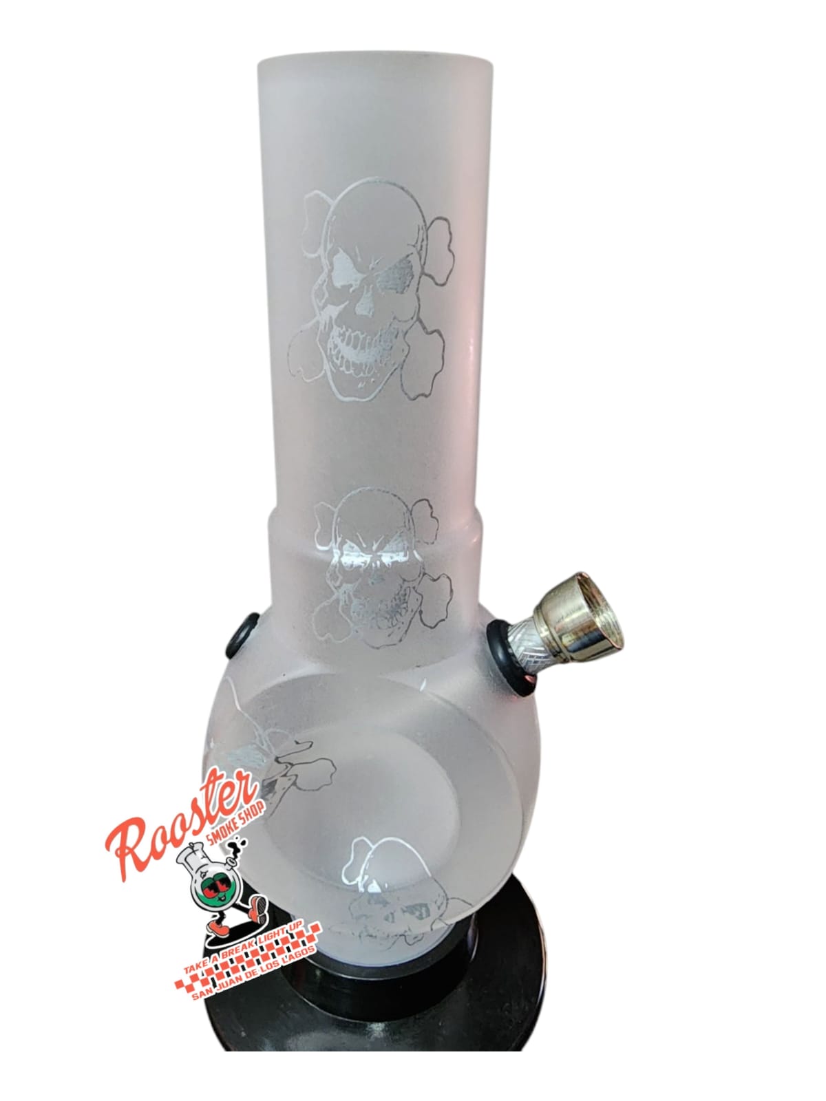 BONG DE ACRILICO CON DISEÑO DE INSTRUMENTO 20cm