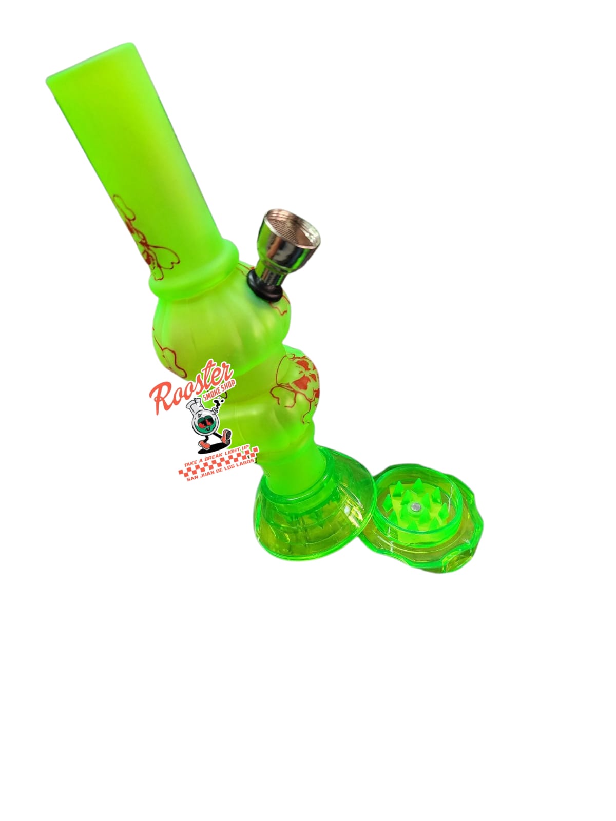 BONG DE ACRILICO CON MOLEDORA EN SU BASE