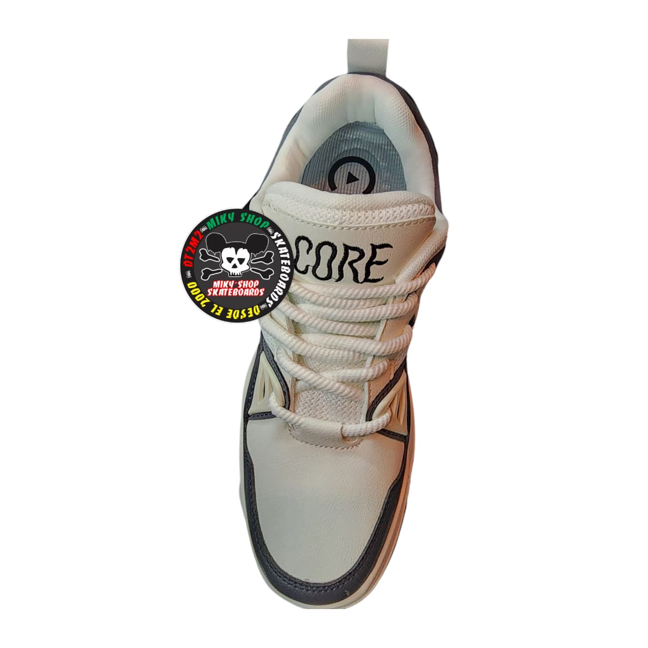 TENIS CORE "FEAR" gris hueso