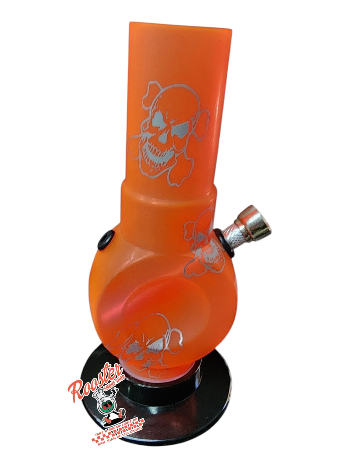 BONG DE ACRILICO CON BASE  OVALO 20cm