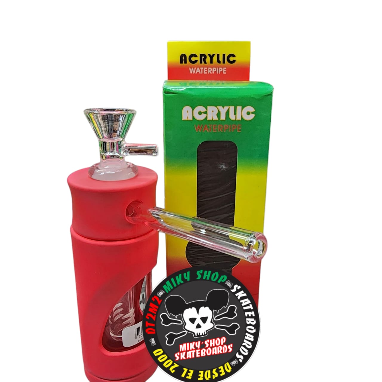 BONG VIDRIO Y FORRO DE SILICON