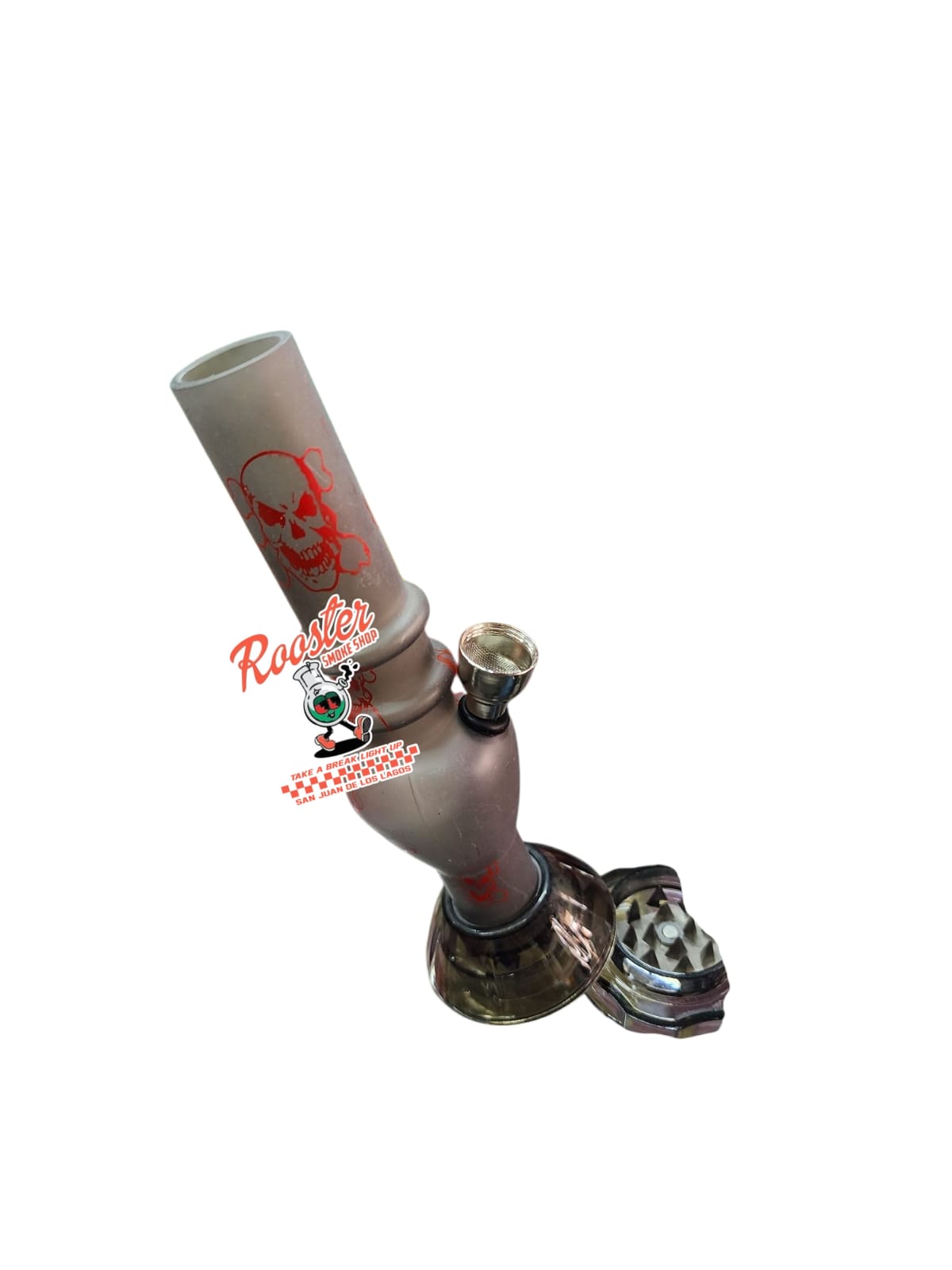 BONG DE ACRILICO CON MOLEDORA EN SU BASE