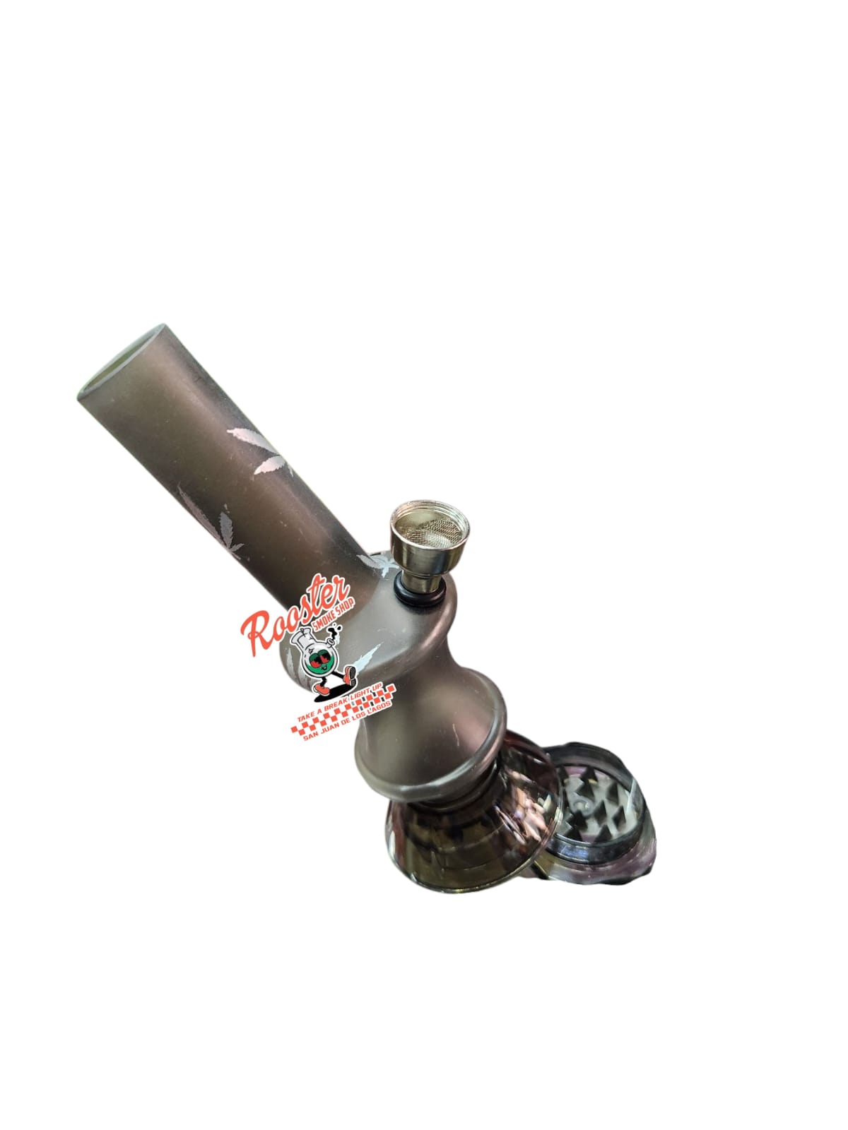 BONG DE ACRILICO CON MOLEDORA EN SU BASE