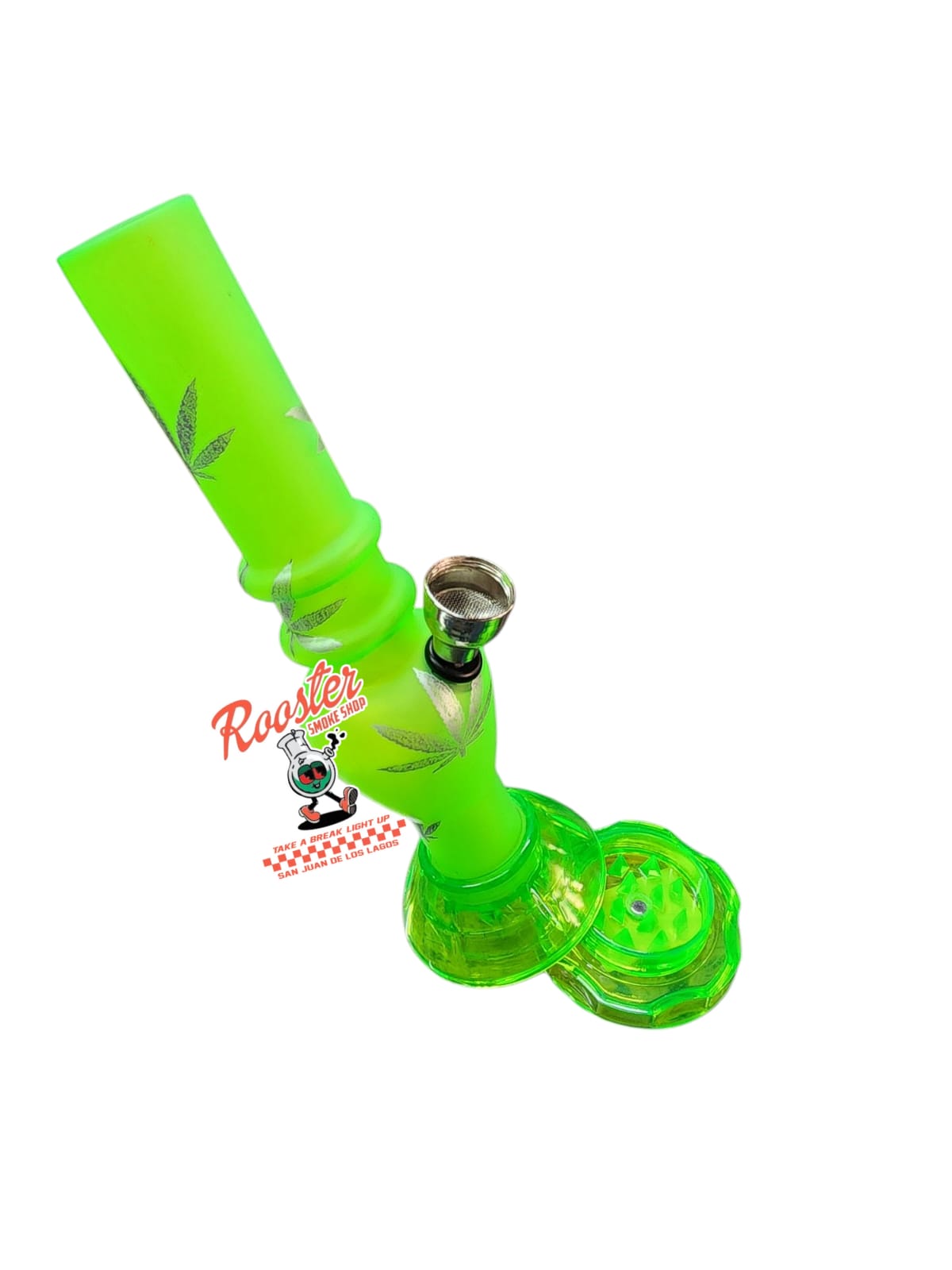 BONG DE ACRILICO CON MOLEDORA EN SU BASE