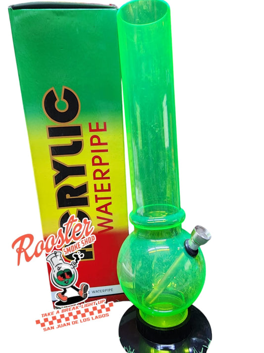 PIPA DE AGUA BONG ACRILICO 30 CM CON BASE OVALO