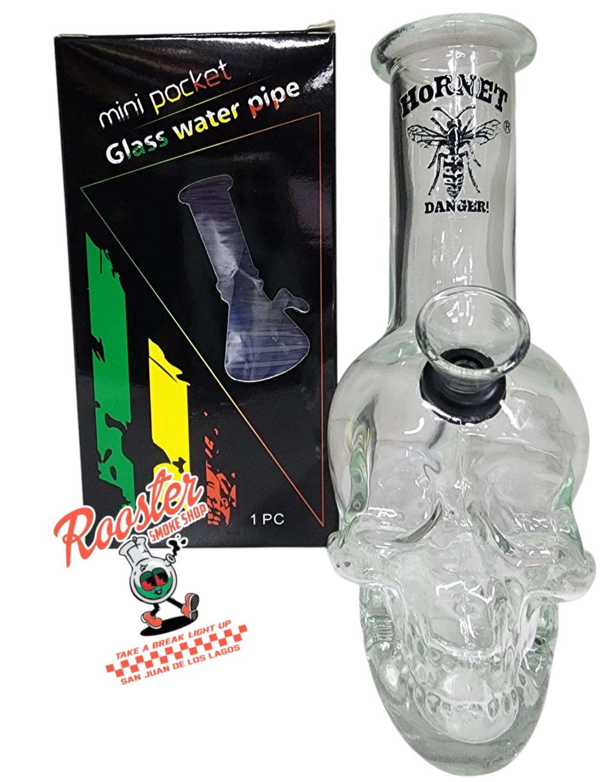 PIPA DE AGUA DE VIDRIO BASE CALAVERA