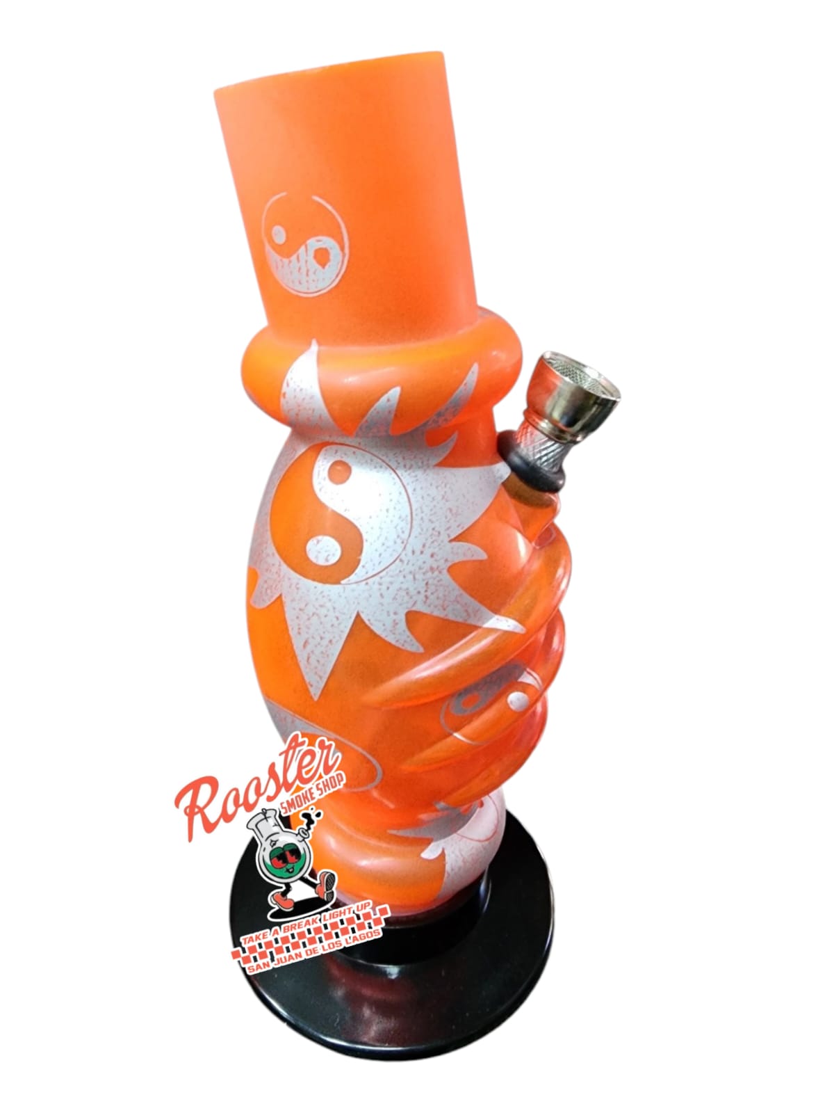 BONG DE ACRILICO CON DISEÑO DE INSTRUMENTO 20cm